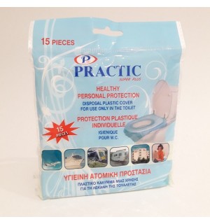 PRACTIC ΠΛΑΣΤΙΚΟ ΚΑΛΥΜΜΑ WC ΜΙΑΣ ΧΡΗΣΗΣ 15τεμ